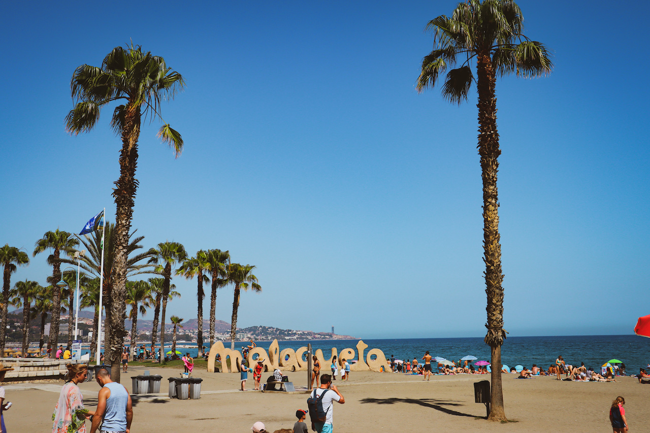 Malagueta Beach in Málaga, Spain