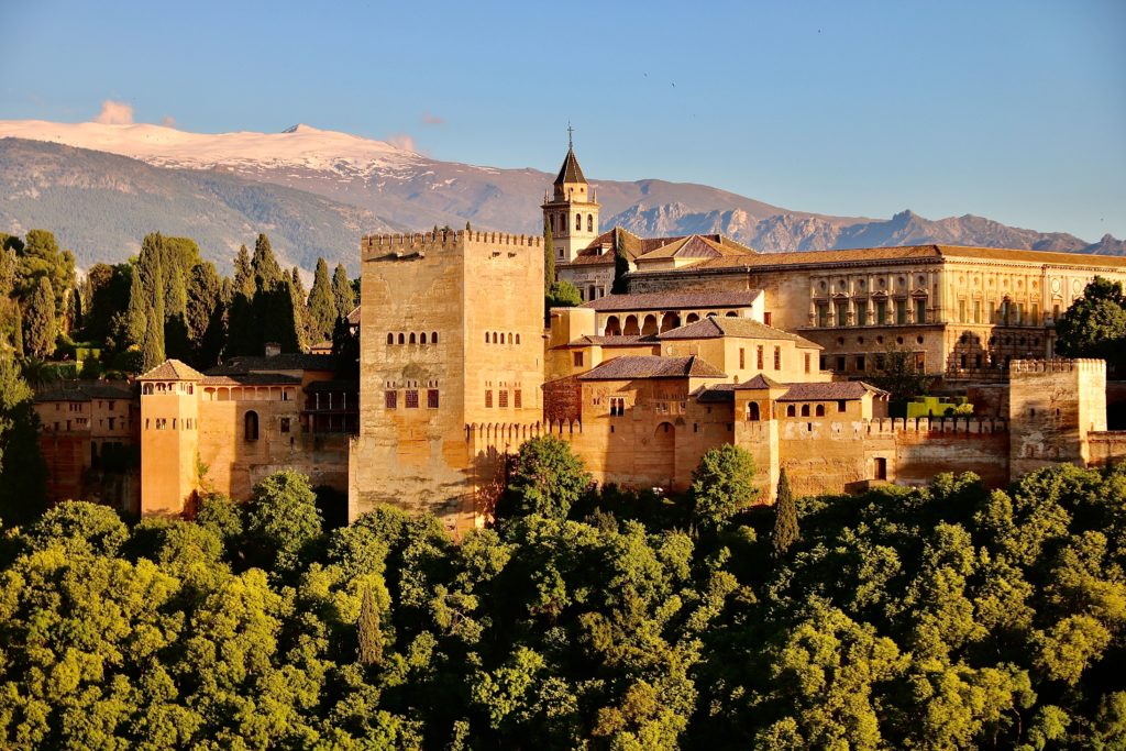 alhambra in Granada budged interrail trip