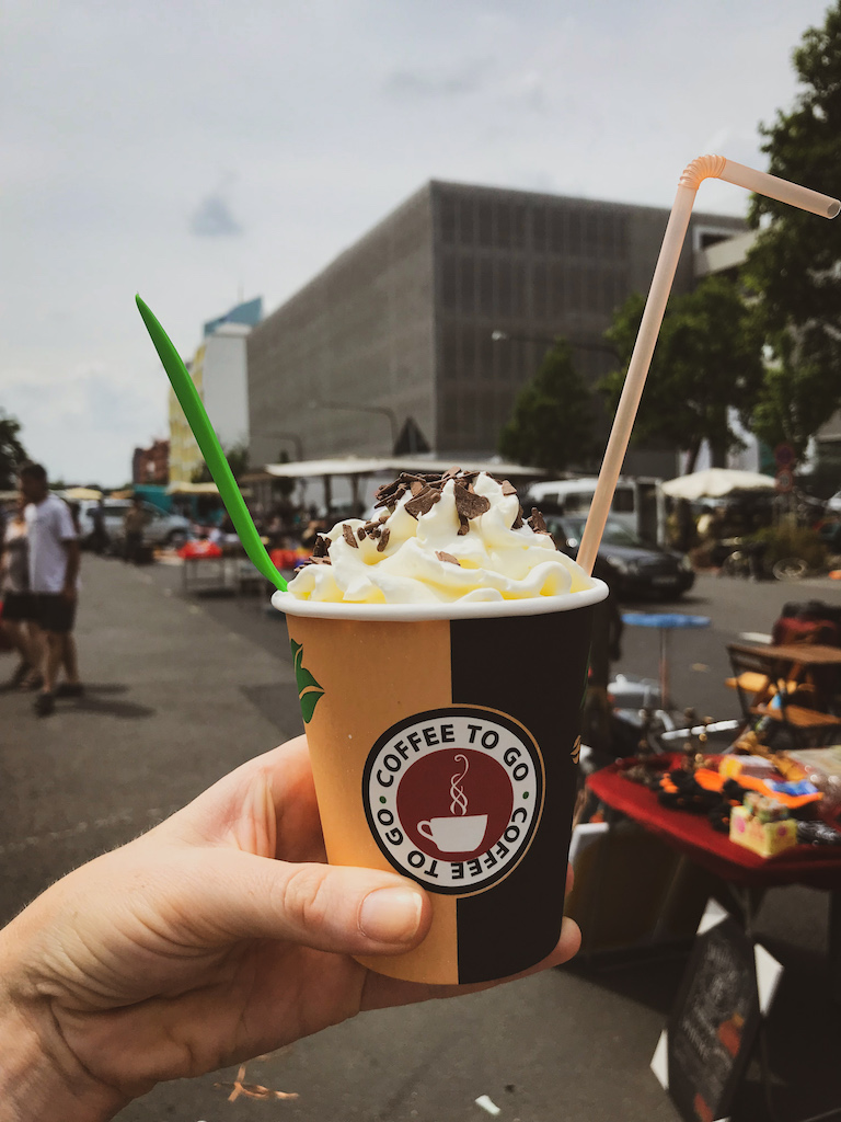 Take a break from browsing a grab a coffee at the flea market
